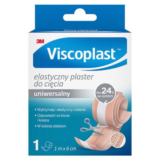Viscoplast, Elastyczny plaster do cięcia, 1m x 6cm
