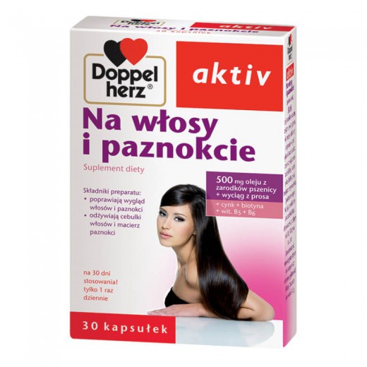 Doppelherz Aktiv Na włosy i paznokcie, 30 kapsułek