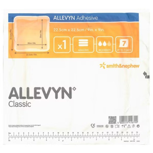 Allevyn Adhesive, 22,5 cm x 22,5 cm, opatrunek piankowy, 1 sztuka