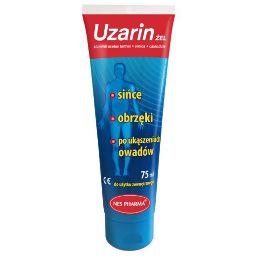 Uzarin żel, pielęgnująco-kojacy żel na miejsca po urazach, 75 ml