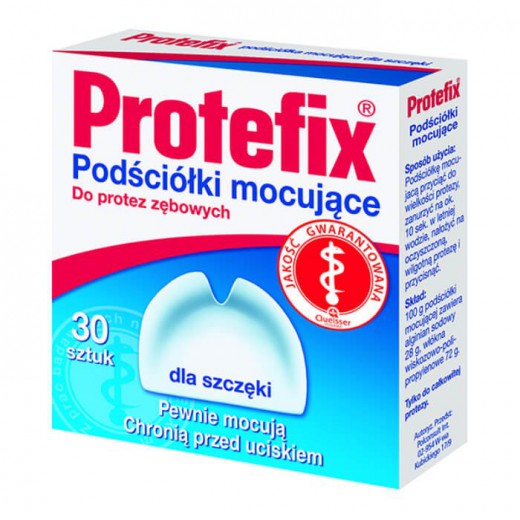 Protefix, podściółki mocujące do szczęki, 30 sztuk