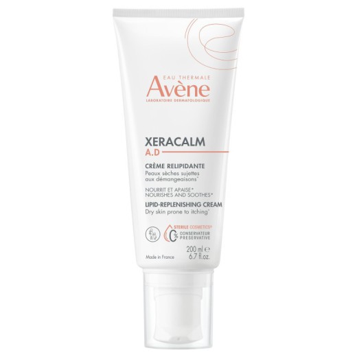 Avene XeraCalm A.D, krem uzupełniający lipidy do twarzy i ciała, skóra bardzo sucha, atopowa i swędząca, 200 ml