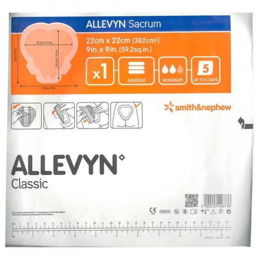 Opatrunek Allevyn Sacrum, 22 cm x 22 cm, 1 sztuka