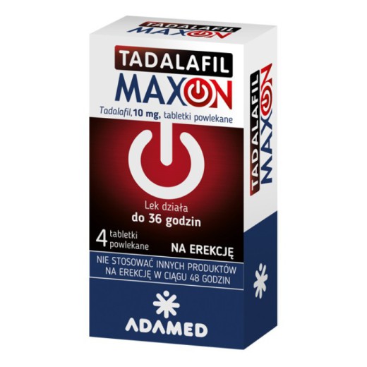 Tadalafil Maxon 10 mg, 4 tabletki powlekane