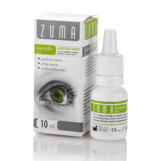 Zuma Świetlik Plus, łagodzące krople do oczu, roztwór, 10 ml