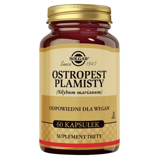 Solgar Ostropest Plamisty, 60 kapsułek