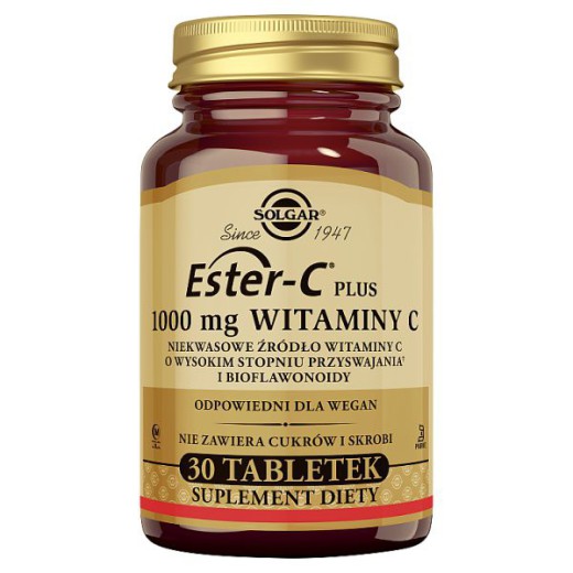Solgar Ester C Plus 1000mg Witamina C, tabletki, 30 szt.