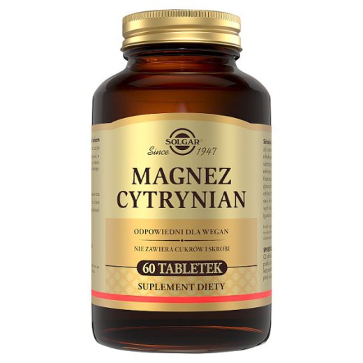 Solgar Magnez cytrynian, tabletki, 60 szt.