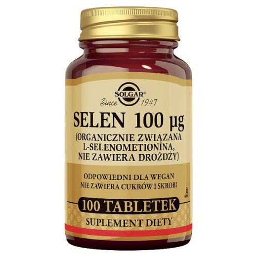 Solgar Selen 100mcg, tabletki, 100 szt.