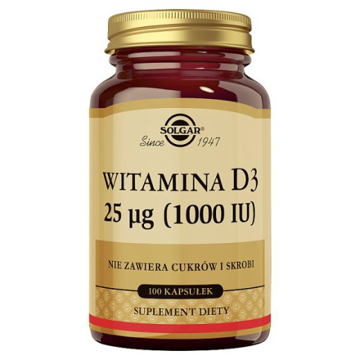 Solgar Witamina D3 (1000 IU), pastylki do ssania, 100 szt.