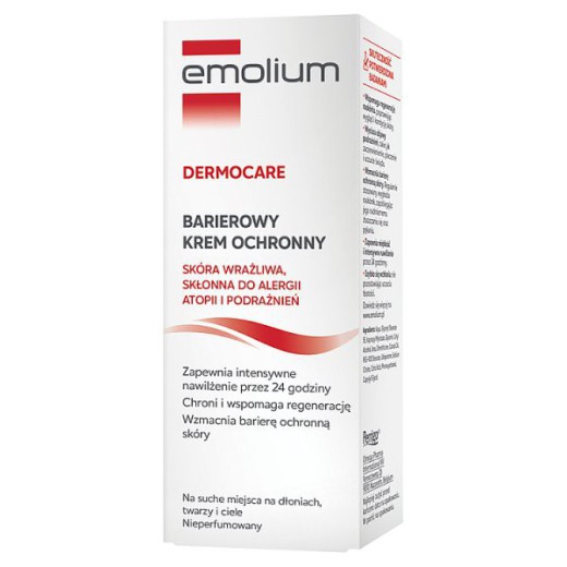 Emolium Dermocare, krem do skóry suchej, wrażliwej i skłonnej do alergii, od 1 dnia życia, 75 ml