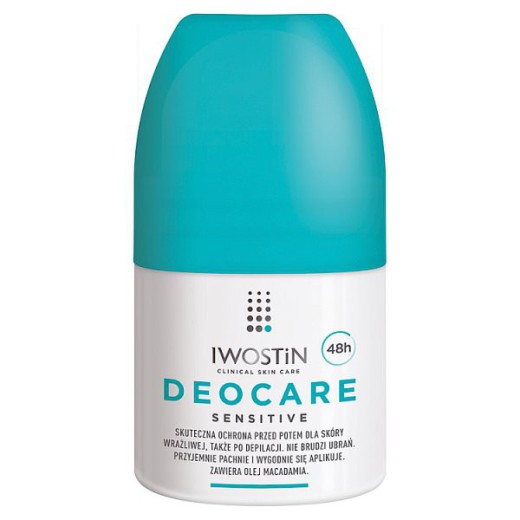 Iwostin Deocare Sensitive, antyperspirant do skóry wrażliwej, roll-on, 50 ml