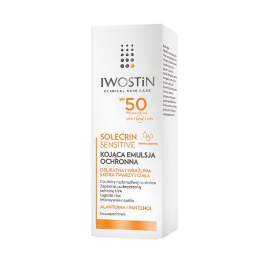 Iwostin Solecrin Sensitive, emulsja ochronna SPF50, skóra wrażliwa, 100 ml