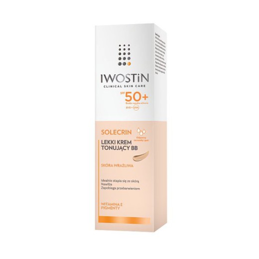 Iwostin Solecrin, lekki krem BB, skóra wrażliwa, SPF50+, 30 ml