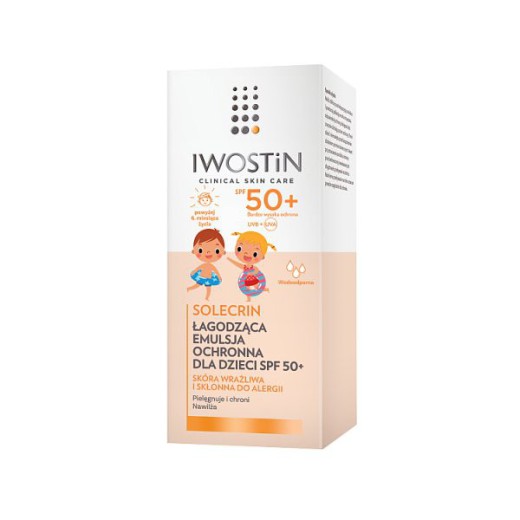 Iwostin Solecrin, lekka emulsja ochronna dla dzieci powyżej 6 miesiąca, SPF50+, 100 ml