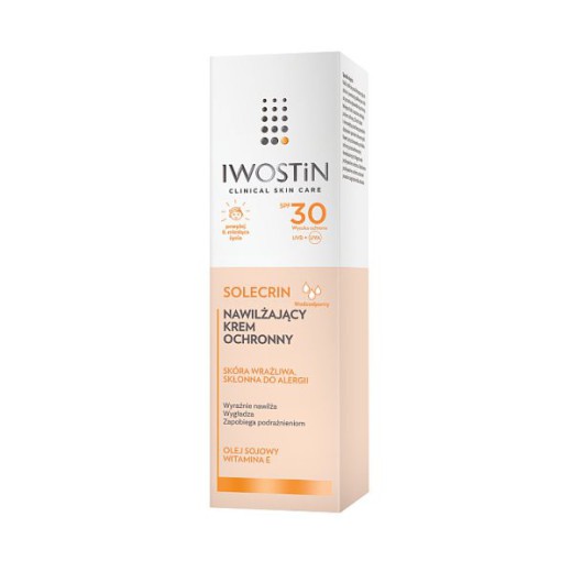 Iwostin Solecrin, nawilżający krem ochronny dla dzieci powyżej 6 miesiąca i dorosłych, SPF 30, 50 ml
