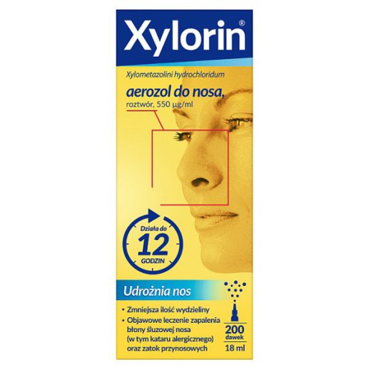 Xylorin 550mcg/ml, aerozol do nosa, 18ml