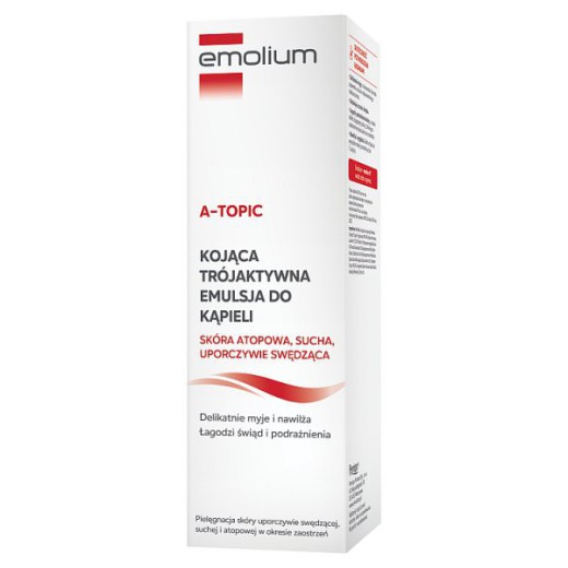 Emolium A-Topic, trójaktywna emulsja do kąpieli, od 1 miesiąca, 200 ml