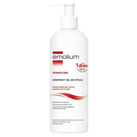Emolium Dermocare, kremowy żel do mycia, od 1 miesiąca życia, 400 ml