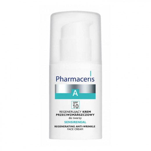 PHARMACERIS A, Sensireneal, krem przeciwzmarszczkowy, regenerujący do twarzy, SPF10, 30ml