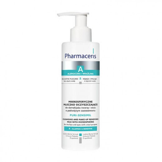PHARMACERIS A, Puri-sensimil, mleczko oczyszczające do demakijażu twarzy i oczu, 190ml