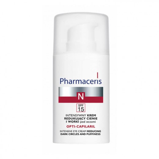 PHARMACERIS N, Opti-Capilaril, krem redukujący cienie i worki pod oczami, SPF15, 15ml
