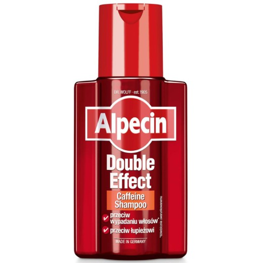 Alpecin Double Efect, szampon z kofeiną przeciw wypadaniu włosów i przeciw łupieżowi, 200 ml