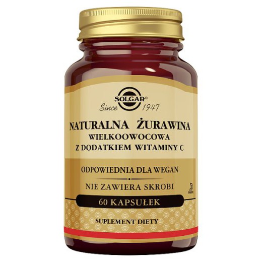Solgar Żurawina wielkoowocowa 400mg, kapsułki roślinne, 60 szt.