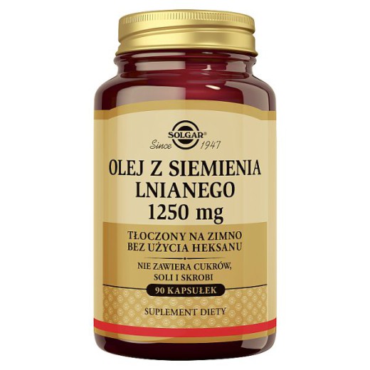 Solgar Olej z siemienia lnianego, kapsułki, 90 szt.
