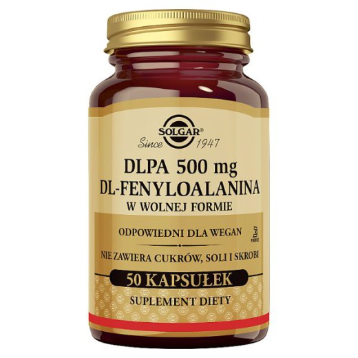 Solgar DLPA 500 mg, 50 kapsułek
