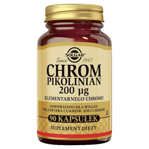 Solgar Chrom pikolinian 200 mcg, kapsułki, 90 szt.