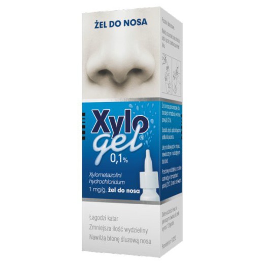 Xylogel, 0,1%, żel do nosa w pojemniku z dozownikiem, 10 g