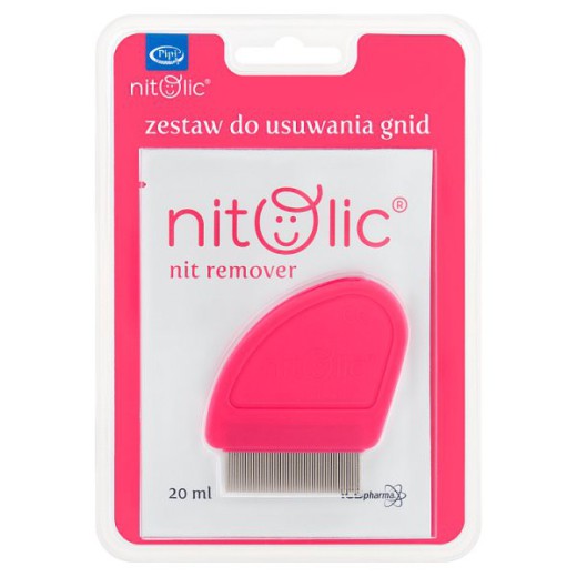 Pipi Nitolic, zestaw do usuwania gnid 20ml+grzebień