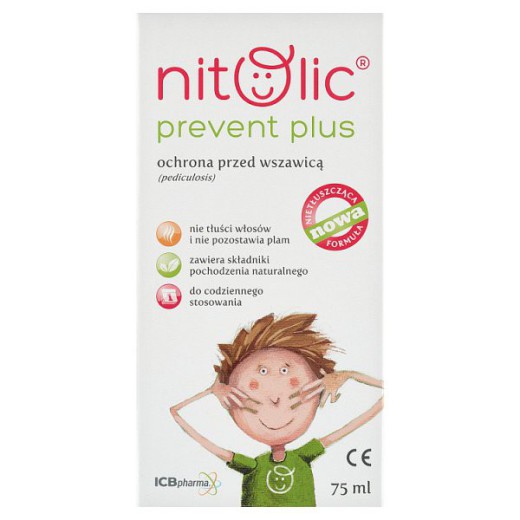 Pipi Nitolic Prevent Plus, spray do ochrony przed wszawicą, 75 ml
