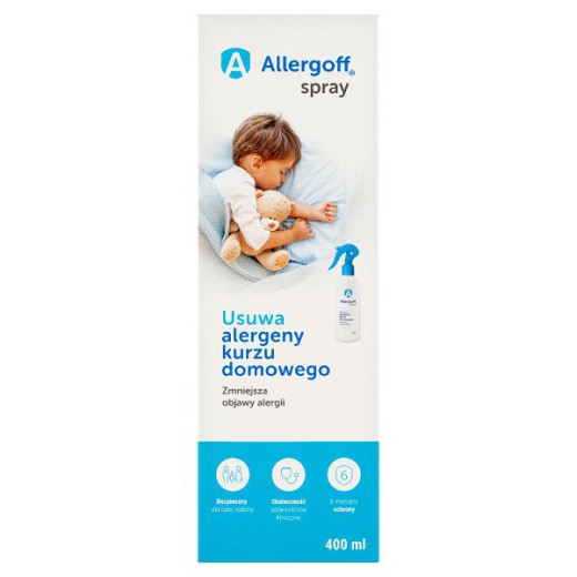 Allergoff, neutralizator alergenów kurzu domowego, spray, 400 ml