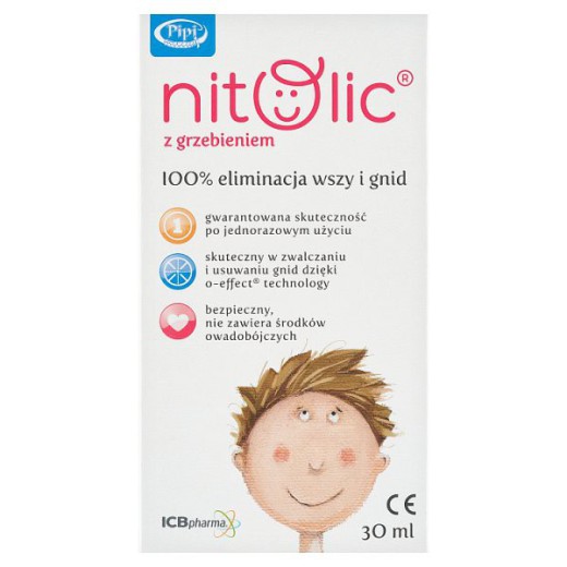 Pipi Nitolic, spray do eliminacji wszy i gnid 30ml+grzebień