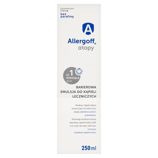 Allergoff Atopy, barierowa emulsja do kąpieli leczniczych, 250 ml