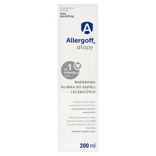 Allergoff Atopy, barierowa oliwka do kąpieli leczniczych, 200 ml