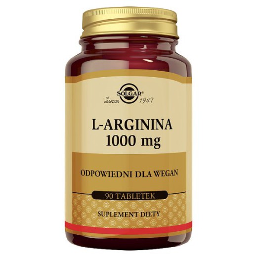 Solgar L-Arginina 1000mg, tabletki, 90 szt.
