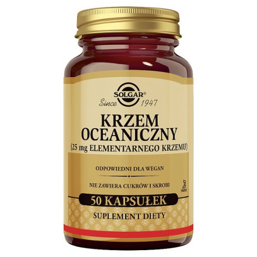 Solgar, Krzem oceaniczny z alg czerwonych, 50 kapsułek