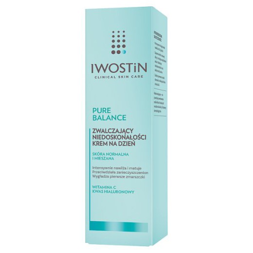 Iwostin Pure Balance, krem na niedoskonałości na dzień, 50 ml