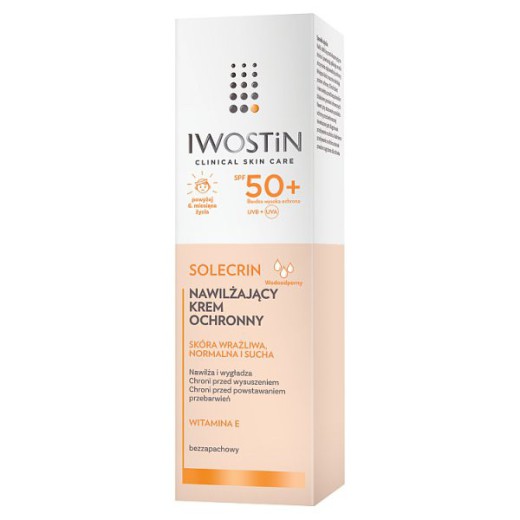 Iwostin Solecrin, nawilżający krem ochronny SPF50 +, 50 ml