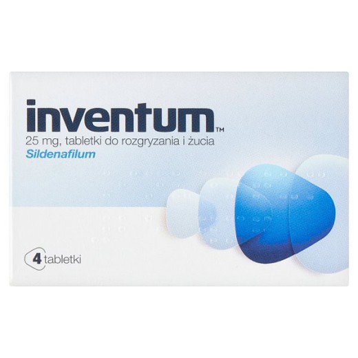 Inventum 25 mg, tabletki do rozgryzania i żucia, 4 szt.