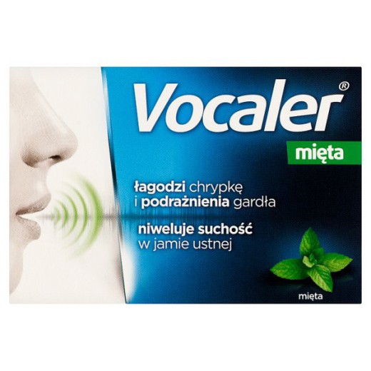 Vocaler, mięta, 12 pastylek do ssania
