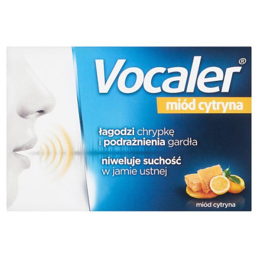 Vocaler, miód cytryna, 24 pastylki do ssania