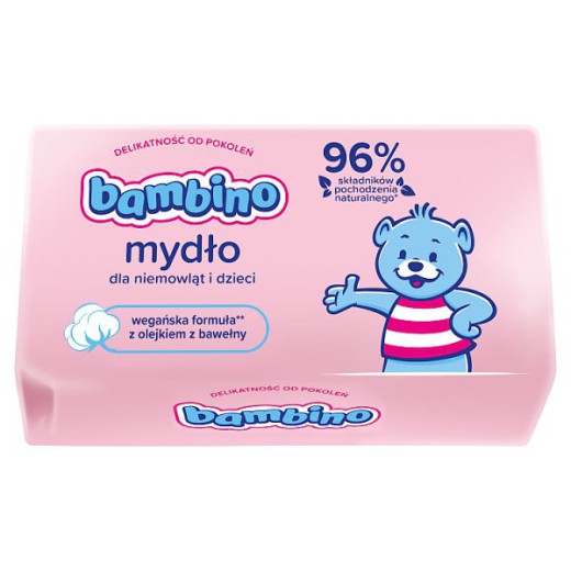 Bambino, mydło w kostce dla niemowląt i dzieci od 1 dnia życia, 90 g