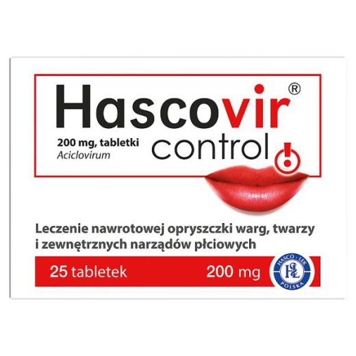 Hascovir Control 200mg, 25 tabletek