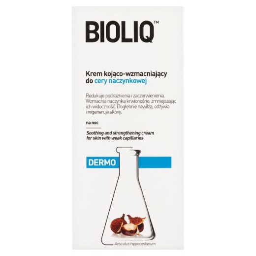 Bioliq Dermo, krem kojąco-wzmacniający do cery naczynkowej, 50 ml