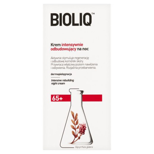 Bioliq 65 +, krem intensywnie odbudowujący, na noc, 50 ml