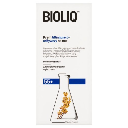 Bioliq 55 +, krem liftingująco-odżywczy na noc, 50 ml
